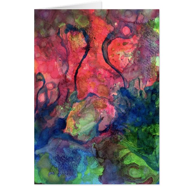 Cartão Alvorecer carmesim (Frente)