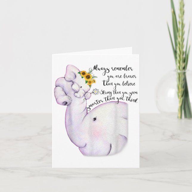 Cartão Always Remember You Are Braver Than You Believe Mo (Frente)