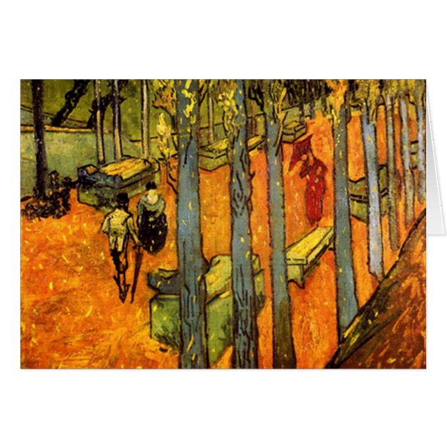 Cartão Alyscamps por Vincent van Gogh (Frente Horizontal)
