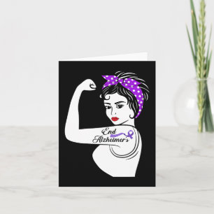 Cartão Alzheimer Sensibilização Forte Fita Roxa