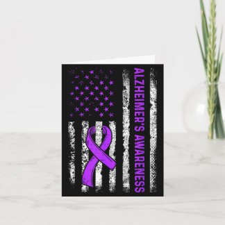 Cartão Alzheimer's awareness fight american usa flag