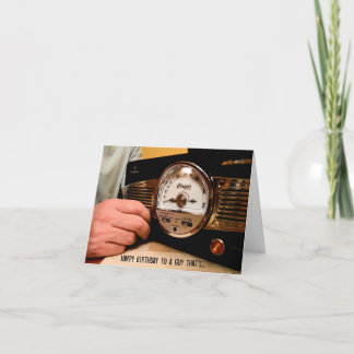 Cartão AM/FM Radio Lover Broadcast Birthday