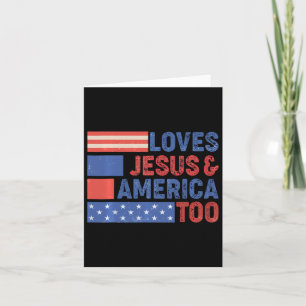 Cartão Ama Jesus América Também Liberdade Patriota 4 De J