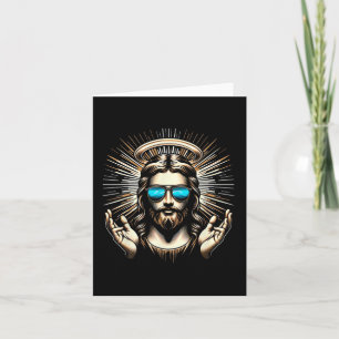 Cartão Ama Jesus Verão Jesus Óculos de Sol Cristão