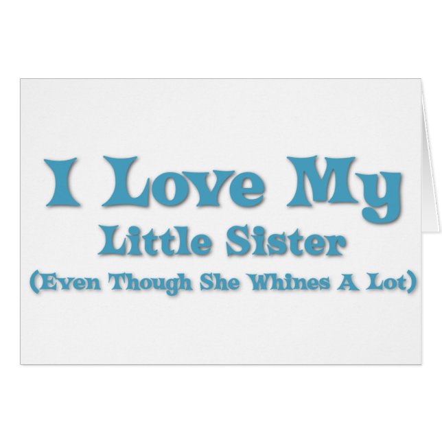 Cartão Ama Minha Irmãozinha (Frente Horizontal)