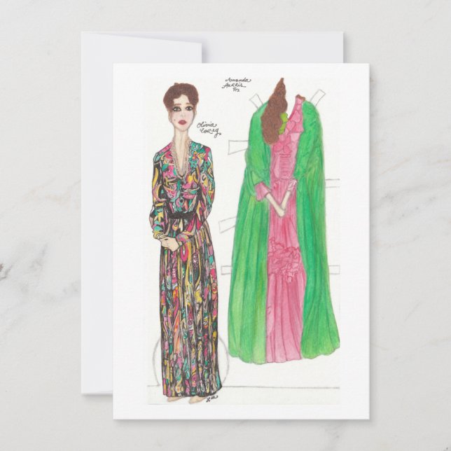 Cartão Amanda Paper Doll (Frente)