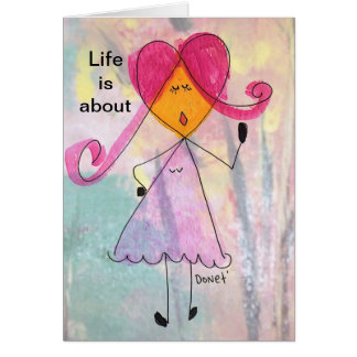 Cartão Amando o com meu coração inteiro inteiro