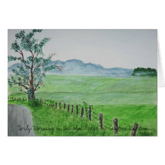 Cartão "Amanhecer no Ridge azul"