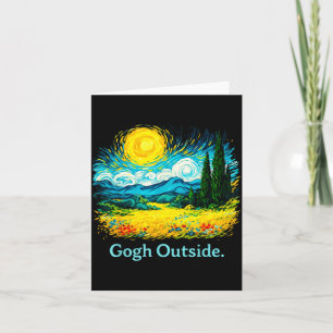 Cartão Amante da Natureza Gogh Fora Noite Estrelada