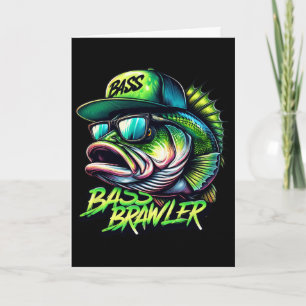 Cartão Amante da Pesca Pescador B Presente de Pesca Dia d