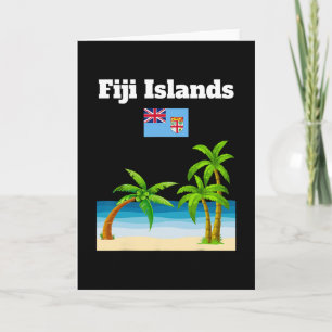 Cartão Amante das Ilhas Fiji Viagem Souvenir Bandeira Fij