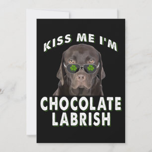Cartão Amante de Cachorro   Me Beije Eu Sou Chocolate Lab