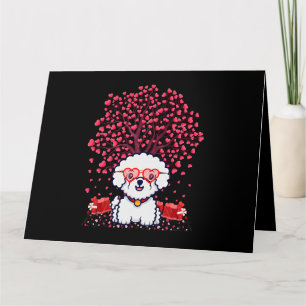 Cartão amante de cão bichon frise dia dos namorados bicho