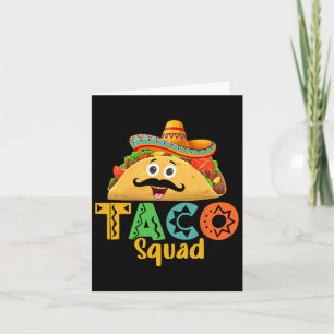 Cartão Amante de Comida Mexicana Cinco De Mayo Taco Squad