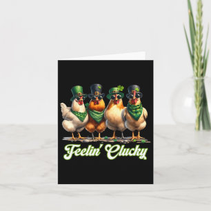 Cartão Amante de Frangos Sentindo-se Clucky Dia de São Pa