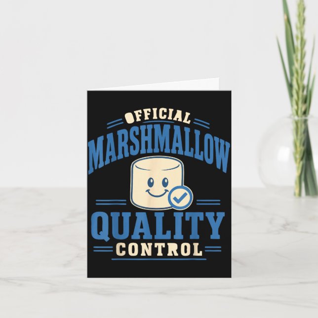 Cartão Amante de marshmallow engraçado (Frente)