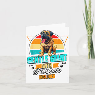 Cartão Amante de Mastiff, cachorro engraçado retrô