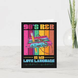 Cartão Amante de Música R&b Rnb dos Anos 90 Para Home