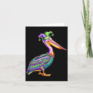 Cartão Amante de os animais de Carnaval do Pelican Mardi 