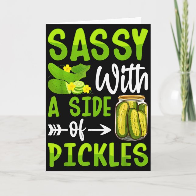 Cartão Amante De Picles Comédia Sy Com Um Lado De Picles  (Frente)