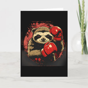 Cartão Amante de Preguiça de Boxe Luvas de Boxe Kickboxin