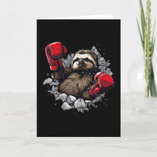 Cartão Amante de Preguiça de Boxe Luvas de Boxe Kickboxin