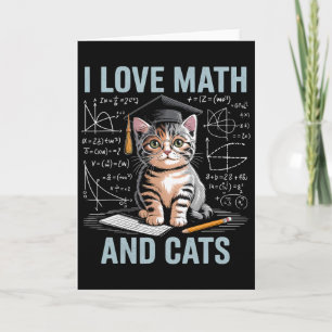 Cartão Amante do Gato da Matemática Professor de Matemáti