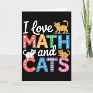 Cartão Amante do Gato da Matemática Professor de Matemáti