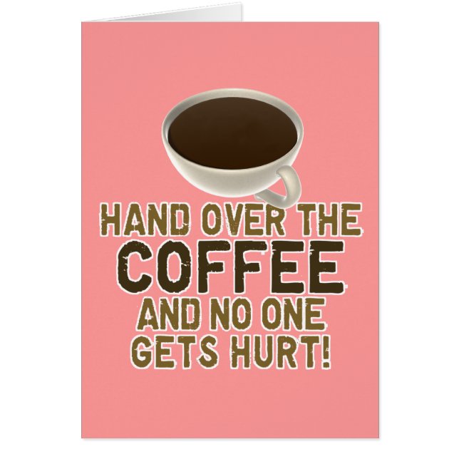 Cartão Amante engraçado do café (Frente)