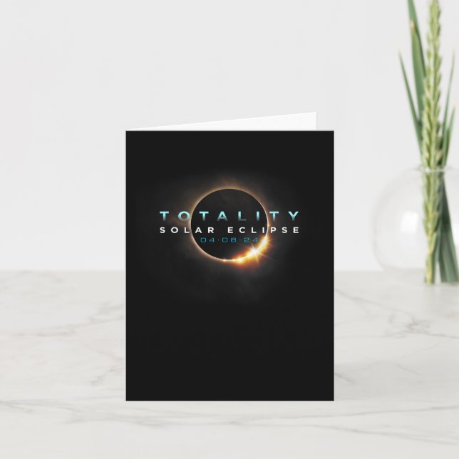 Cartão Amantes da Astronomia! Total do Eclipse Solar 2024 (Frente)