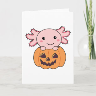 Cartão Amantes de Axolotl de Abóbora Doce Animais para o