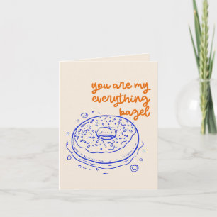 Cartão Amantes de Bagel Engraçados Dia dos Namorados Amor