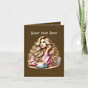 Cartão Amantes de café comprados personalizáveis