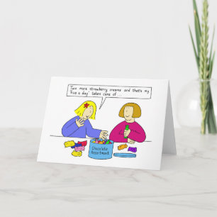 Cartão Amantes de chocolate, doces e doces.