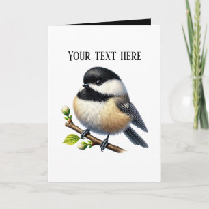 Cartão Amantes de passarinhos Cute Chickadee