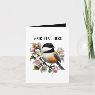 Cartão Amantes de passarinhos Cute Chickadee