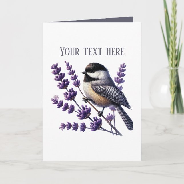 Cartão Amantes de passarinhos Cute Chickadee (Frente)