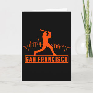 Cartão Amantes de São Francisco Paisagem Retro Basebol Co