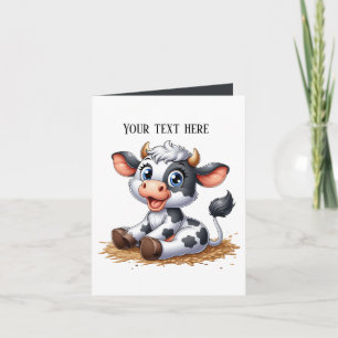 Cartão Amantes de vacas engraçadas, personalizáveis
