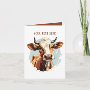 Cartão Amantes de vacas engraçadas, personalizáveis