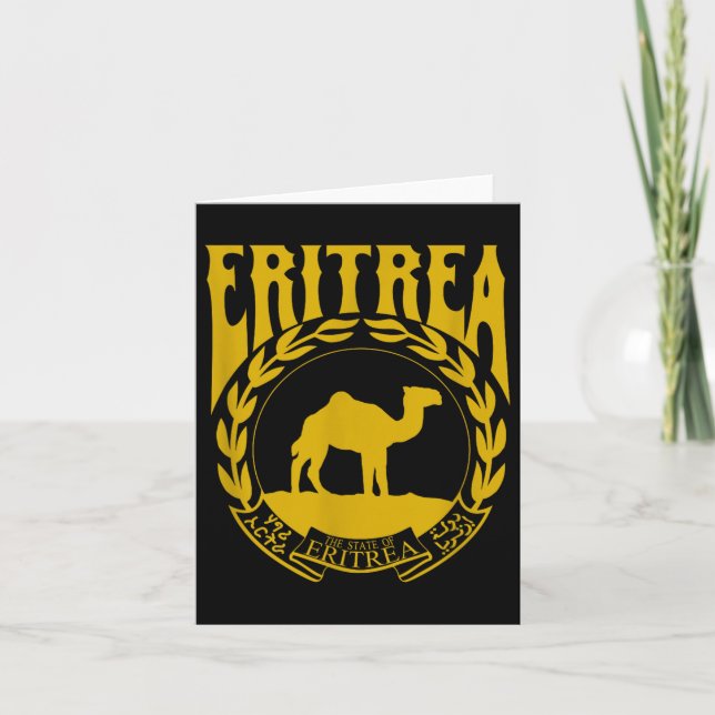 Cartão Amar Eritreia com o Emblema Eritreia Independe (Frente)