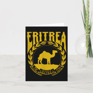 Cartão Amar Eritreia com o Emblema Eritreia Independe