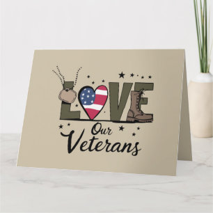Cartão Amar o Dia dos Nossos Veteranos Orgulhoso Dia Mili