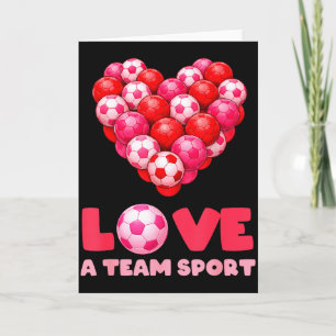 Cartão Amar Um Esporte de Equipe Design Divertido de Dia