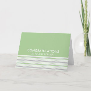 Cartão Amara Stripe Pistachio Congratulations Retirement
