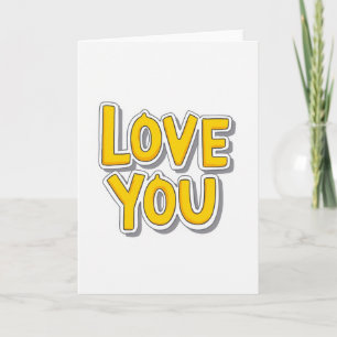 Cartão Amarelo Clássico de Amor