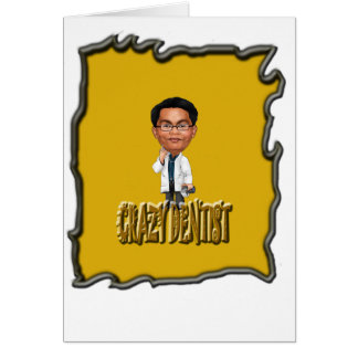 Cartão Amarelo colorindo do dentista louco