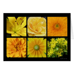 Cartão amarelo da flor