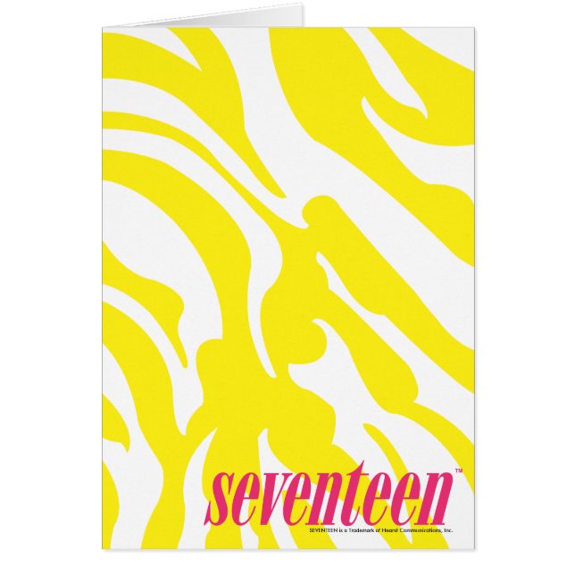 Cartão Amarelo da zebra (Frente)