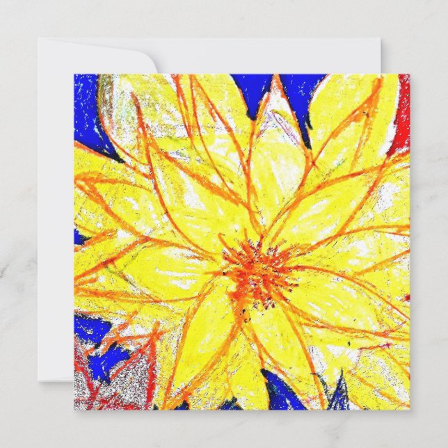 Cartão Amarelo Dahlia (Frente)